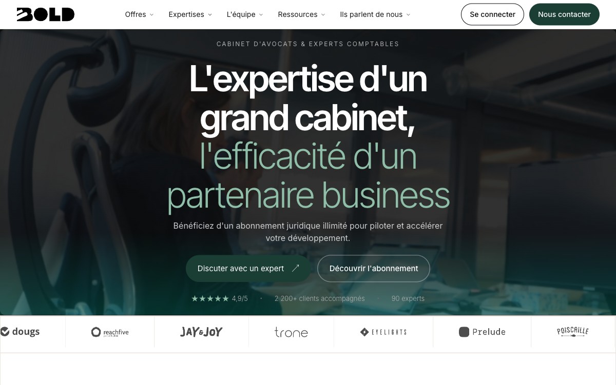 Site internet Bold Avocats